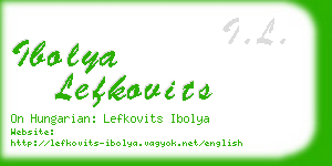 ibolya lefkovits business card